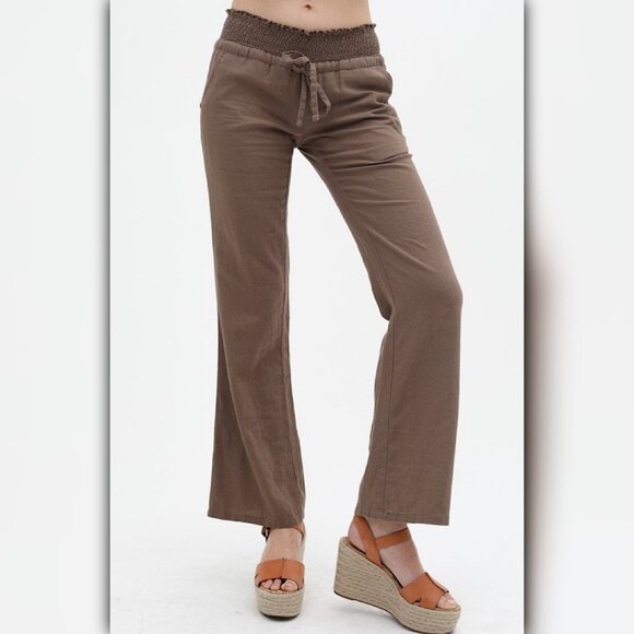Lively Lumina Pants - A045 ✽ Wide Leg Smoked Linen Pants